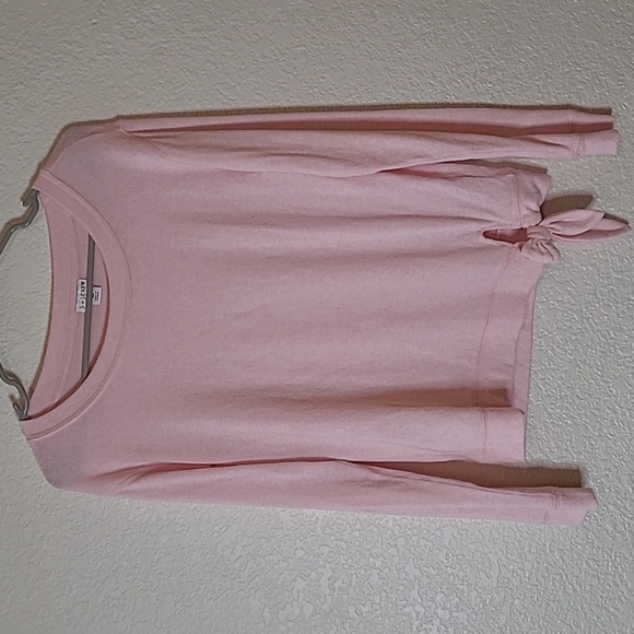 𝅺J Crew long Crew Neck Side Tie Pink XS - Picture 1 of 6